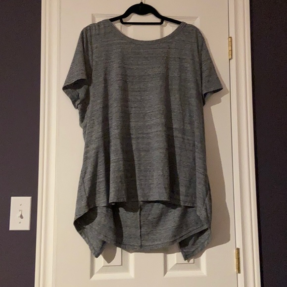 Lane Bryant Tops - Lane Bryant, 18/20, Grey Open-Back T-Shirt